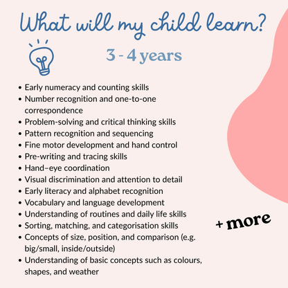 3 - 4 years Busy Book